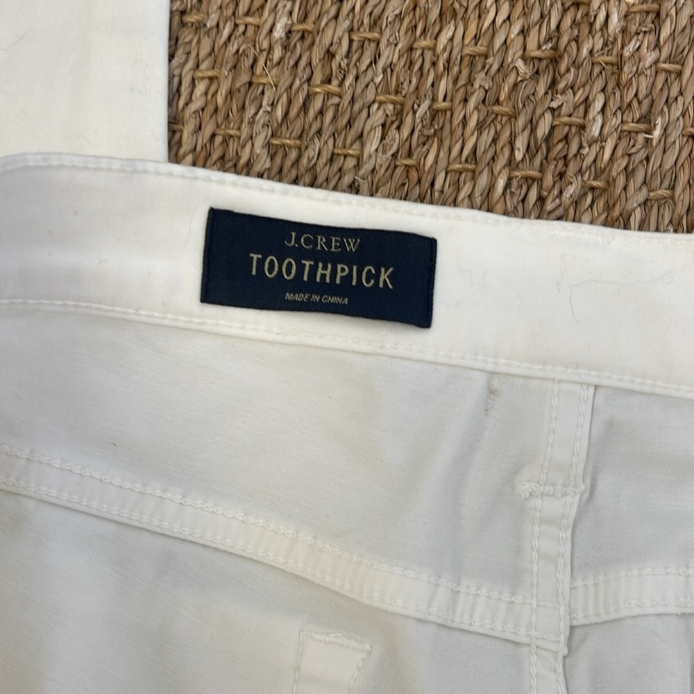 J. Crew Toothpick White Jeans Size 32 - Picture 2 of 5
